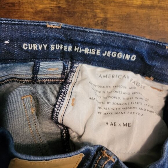 American Eagle Jeans 2 R Curvy Jegging Super Hi Rise Next Level Stretch - Picture 5 of 11